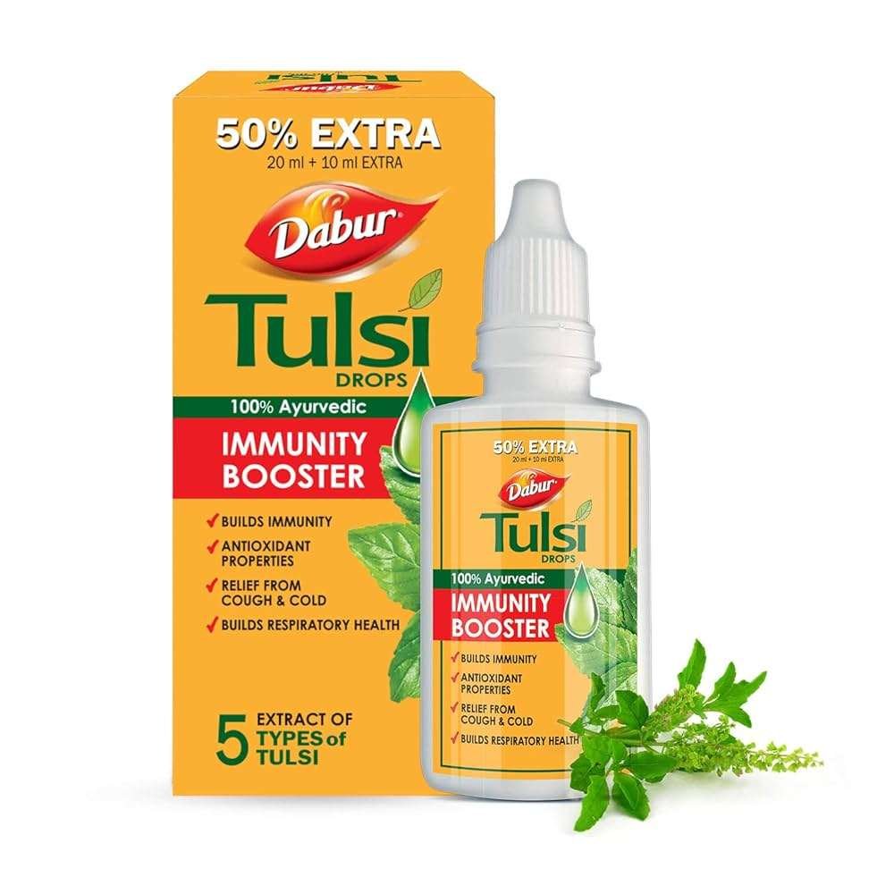 Buy Dabur Chyawanprash 2X Immunity - 1kg & DABUR Tulsi Drops- 50 ...