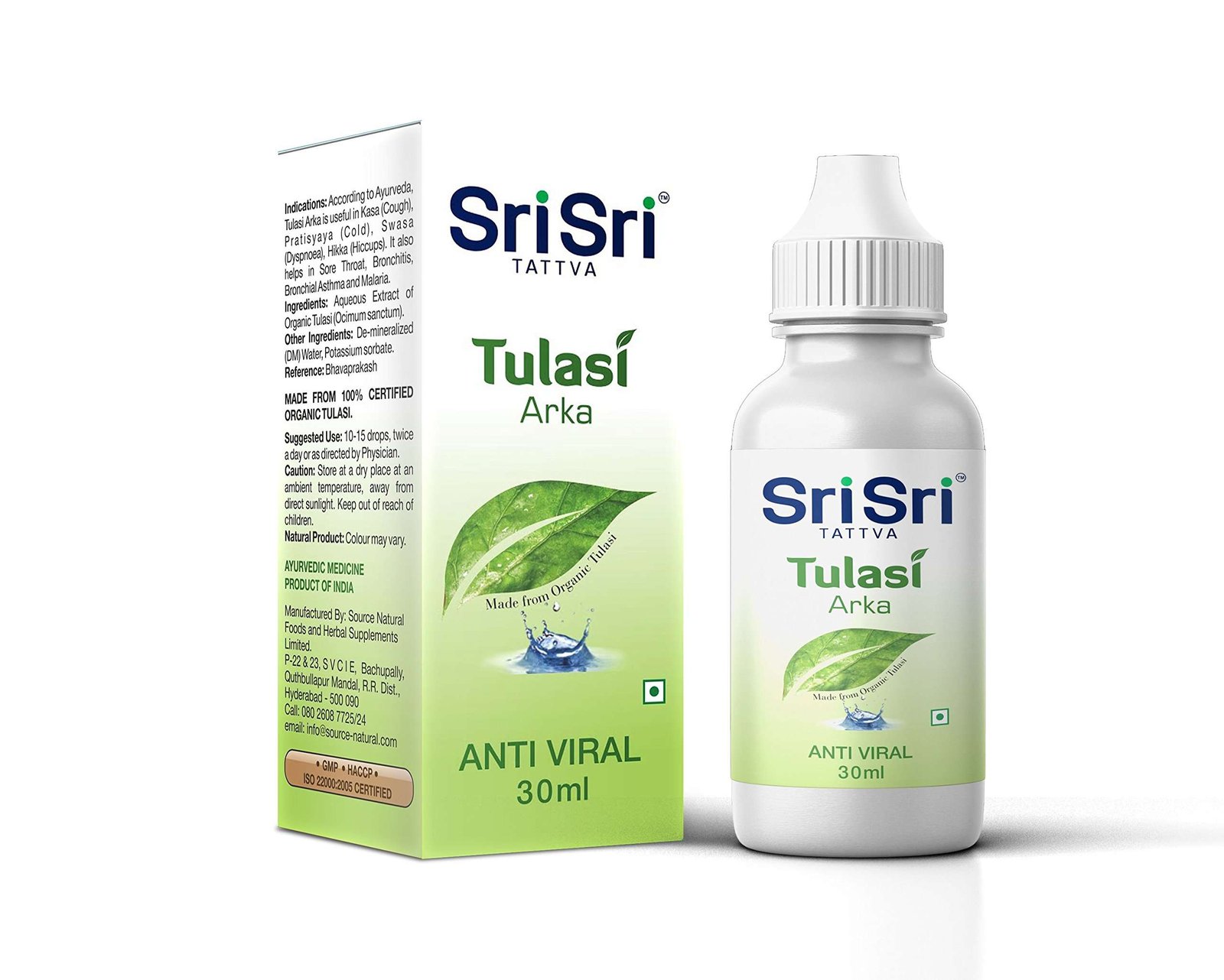 Sri Sri Tattva Organic Tulasi Arka - 30 ml : Amazon.in: Health ...