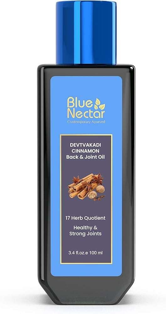 Blue Nectar Pain Relief Massage Oil with Natural Clove, Cinnamon & Mahanarayan Oils | Ayurvedic Oil Products for Ortho Relief from Joint Pain, Back ...